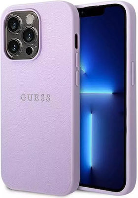 Guess Saffiano Back Cover Δερμάτινο Λιλά (iPhone 14 Pro)