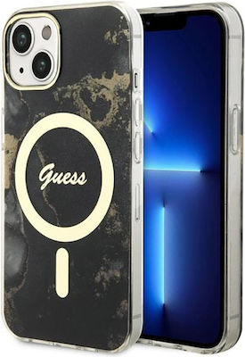 Guess Marble Back Cover Plastic / Silicone Durable Gold (iPhone 14)