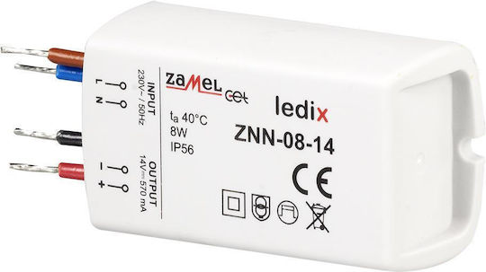 Zamel LED Power Supply Power 8W with Output Voltage 14V