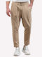 Trousers Elastic in Regular Fit Tabac Brown