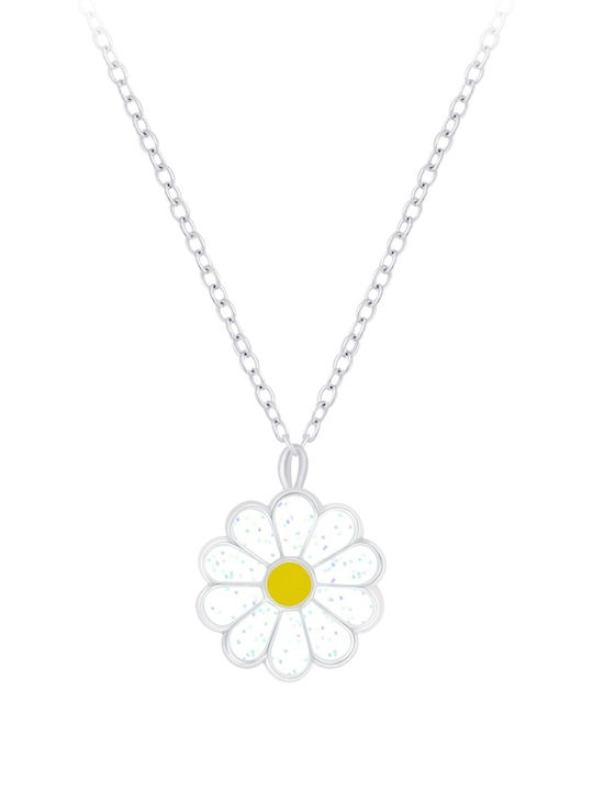 Детски медальон висулка Daisy Silver 925 сребро жълто-бяло C12816-ph100096352576
