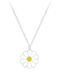 Детски медальон висулка Daisy Silver 925 сребро жълто-бяло C12816-ph100096352576