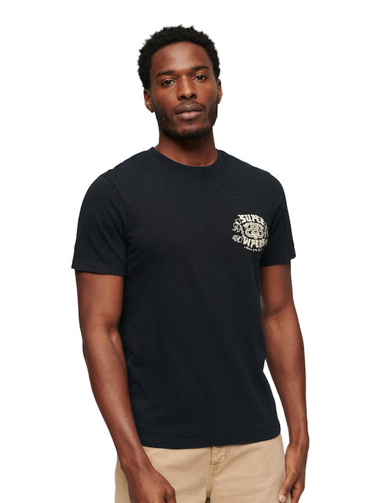Superdry Ανδρικό T-shirt Κοντομάνικο Μαύρο