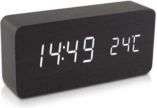 Edman Ceas De Masă Digital Led Metalic Alb
