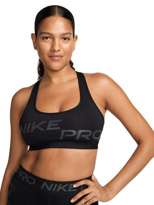 Nike Dri-Fit Swoosh Γυναικείο Αθλητικό Μπουστάκι Black