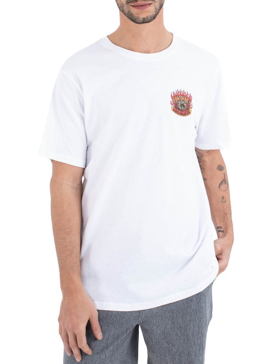 Hurley T-shirt Bărbătesc cu Mânecă Scurtă Alb