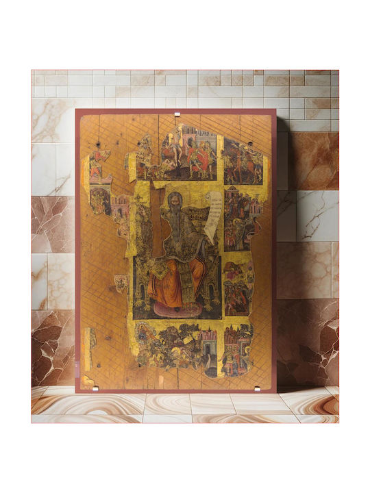 iLovePrints Saint Charalampos And Scenes From His Life. From The Church Of Agios Minas And Pantanasa (old Cathedral), Now Part Of Agia Aikaterini Collection, Heraklion Tablou pe Pânză 90x60cm