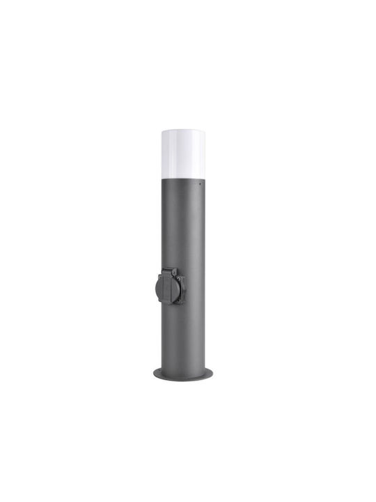 Polux Φωτιστικό Κολωνάκι Εξωτερικού Χώρου 12W IP44 για Ντουί E27 Γκρι