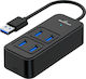Powertech Hub 4 Θυρών USB 3.2 με σύνδεση USB-A