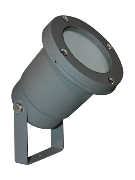 Aca Garten Leuchte Projektor für Außenbereich IP65 für Fassung GU10 Gray