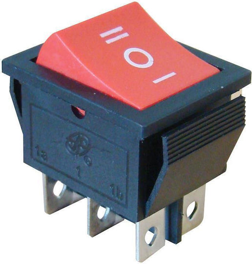 Dreistellungsschalter I-0-ii Rot Tes-52