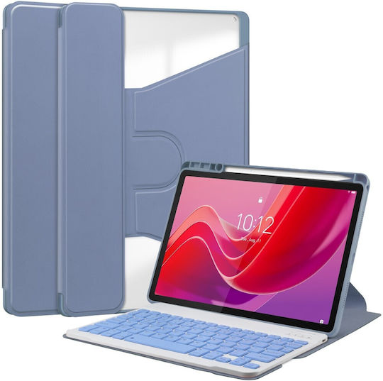 Flip Cover Mit Tastatur Englisch US Lila Für Lenovo Tab M11