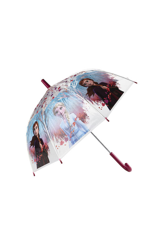 Chanos Kinder Regenschirm Gebogener Handgriff Durchsichtig mit Durchmesser 38cm.
