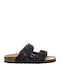 Flache Sandalen für Damen in Schwarz Farbe