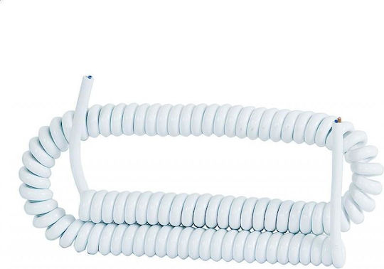Καλώδιο Ρεύματος με Διατομή 3x1mm² σε Λευκό Χρώμα 1m