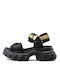 Replay Damen Flache Sandalen in Schwarz Farbe