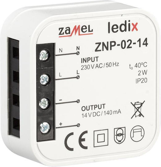 Zamel LED-Netzteil IP20 Leistung 2W mit Ausgangsspannung 14V