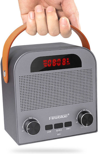 Fineblue FM-888 Φορητό Ραδιόφωνο με Bluetooth Γκρι