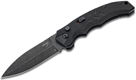 Boker Plus Intention II Dagger Automatic Black Knife with Sheath