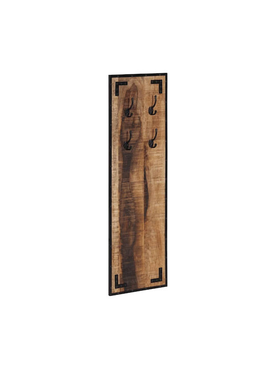 vidaXL Wooden Wall Hanger Brown 35x8cm 1pc