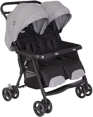 Graco Doppelter Kinderwagen Geeignet für Neugeborene Gray