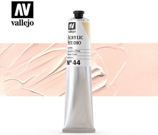 Acrylic Studio Paint Tube Vallejo 58ml Carnation Pink 21044