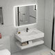 Martin Bench with Washbasin & Mirror White