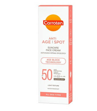 Carroten Anti Age Spot Sunscreen Cream Face SPF50 50ml