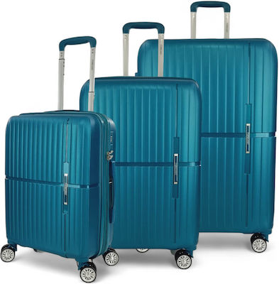 Hard Suitcases Polypropylene Expansion Large-Medium-Small Forecast Dq134-18/set3 Blue