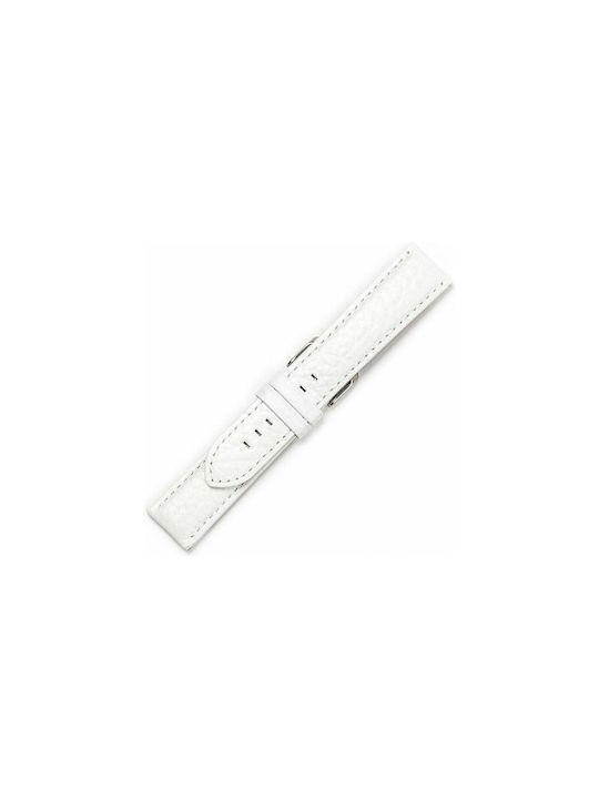 KOSTELO Leather Strap White 22mm