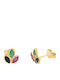 Xryseio Kids Earrings Studs with Stones from Gold 14K