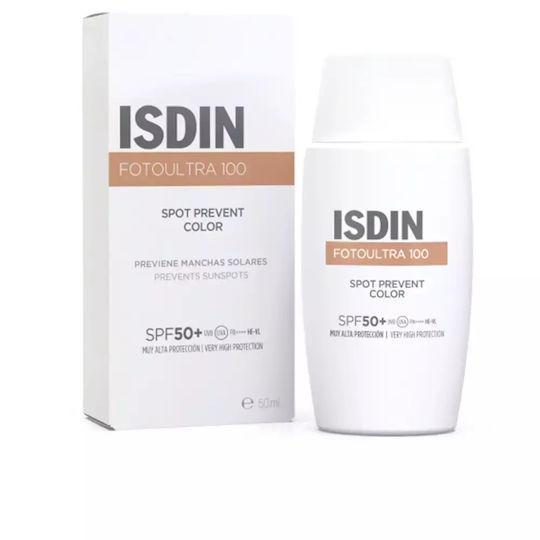 Isdin Foto Ultra 100 Αδιάβροχη Αντηλιακή Κρέμα Προσώπου SPF50+ με Χρώμα 50ml