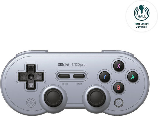 8Bitdo SN30 Pro Hall Edition Wireless Gamepad with Hall Effect Sticks for Switch Gray