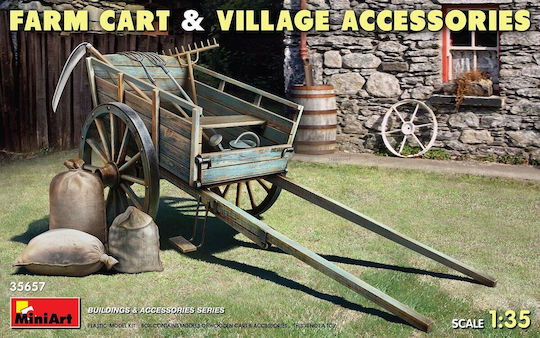 Miniart Farm Cart Village Accessories In 1:35