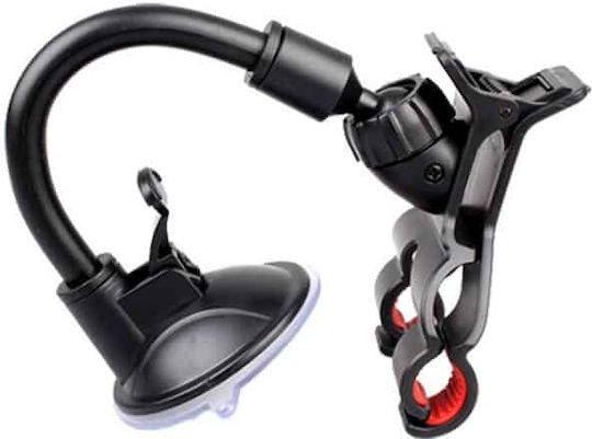 Edman Car Mobile Mount with Adjustable Hooks Black