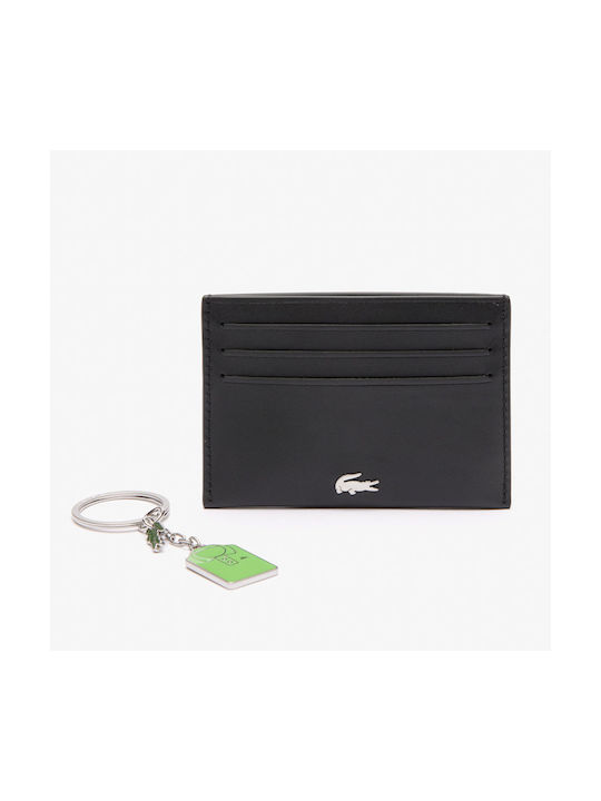 Lacoste Σετ Δερμάτινο Ανδρικό Πορτοφόλι με RFID Μαύρο