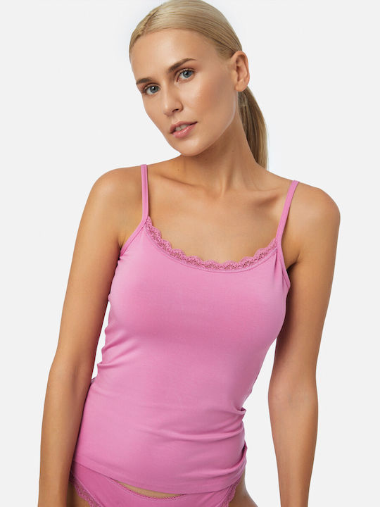 Minerva Fimelle Elegance Ärmellos Cyclamino Damen T-Shirt