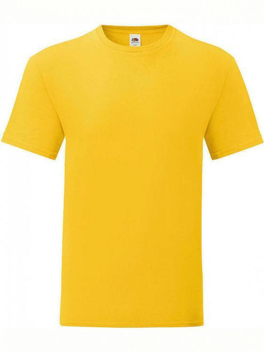 Fruit of the Loom Valueweight Τ Men's Short Sleeve Promotional T-Shirt YELLOW