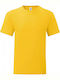 Fruit of the Loom Valueweight Τ Men's Short Sleeve Promotional T-Shirt YELLOW