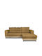 Calliope Γωνιακός Καναπές Κρεβάτι με Αναστρέψιμη Γωνία & Αποθηκευτικό Χώρο Μουσταρδί 250x184εκ.
