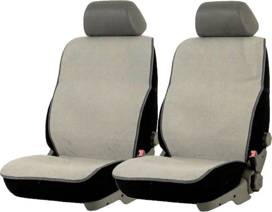 Guard Car Seat Back 2pcs Towel Gray