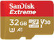 Sandisk Extreme microSDHC 32GB Clasa 10 U3 V30 A1 UHS-I