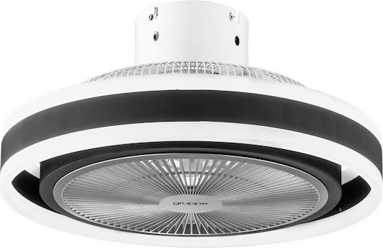 Gruppe RX3310 Πλαφονιέρα 50cm με Φως Μαύρη