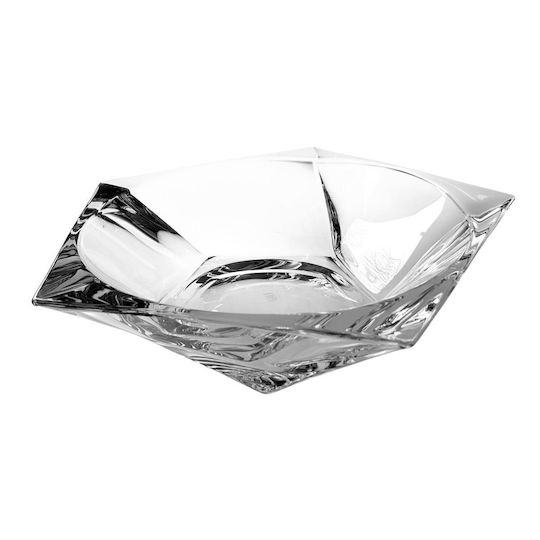 Bohemia Oasis Dekorative Schüssel Kristall Transparent 33.5x33.5cm 1Stück