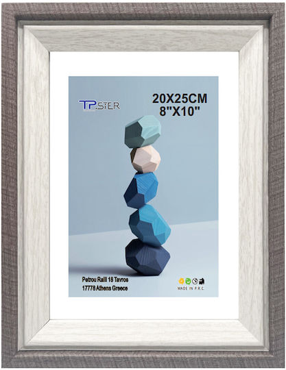 Tpster Wooden Photo Frame with Gray Frame