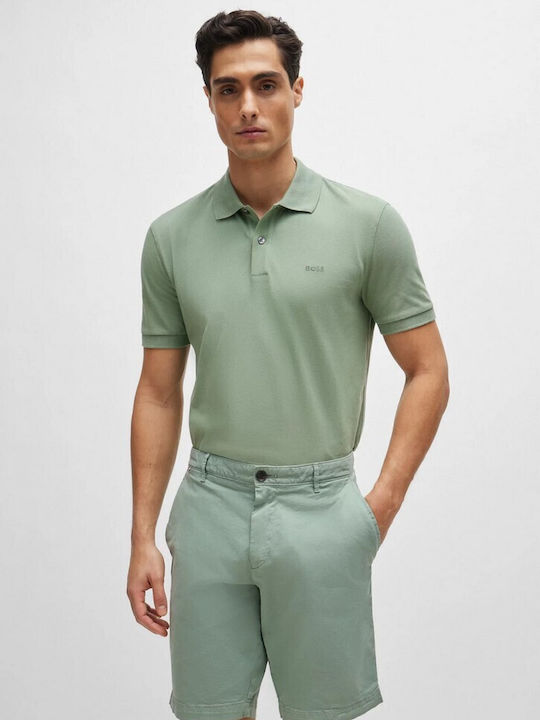 Hugo Boss Bluza Bărbătească cu Mânecă Scurtă Polo Light Green