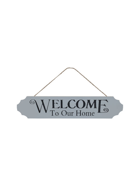 Uncle George Decorative Sign Handmade White Made of Wood 36x1x8cm