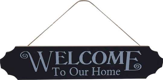 Uncle George Decorative Sign Handmade Black Wooden 36x1x8cm
