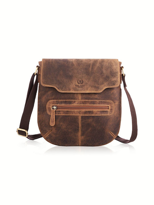 Paolo Peruzzi Leather Women's Bag Shoulder Brown