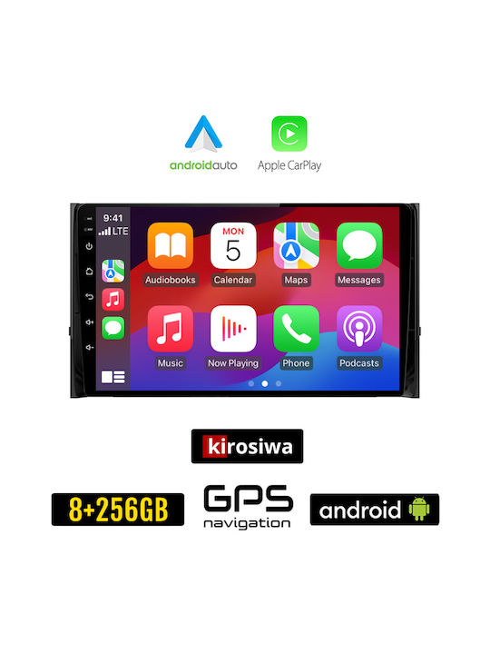 Kirosiwa Автомобилна Аудио Система (Блутут/USB/AUX/WiFi/GPS/Apple-Carplay/Android-Auto) с Тъчскрийн 10"
